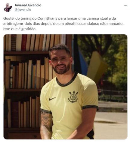 Homenagem aos árbitros? Uniforme verde? Nova camisa do Corinthians é alvo de memes dos torcedores rivais.