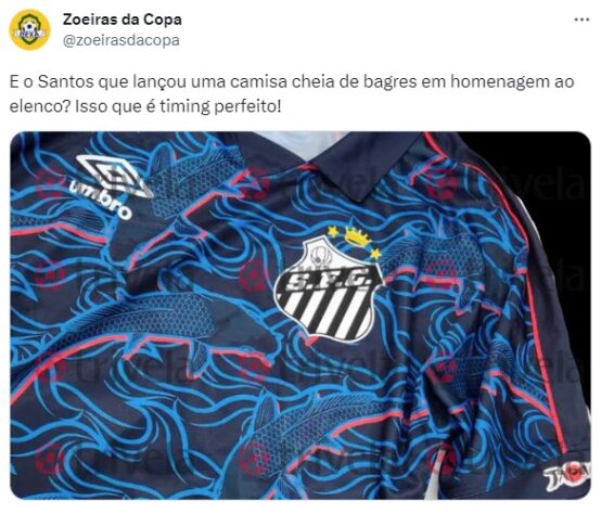 A provável nova terceira camisa do Santos já virou meme por conter diversas carpas em sua estampa. Segundo alguns torcedores, os peixes seriam, na verdade, bagres em homenagem ao elenco que luta contra o rebaixamento no Brasileirão.