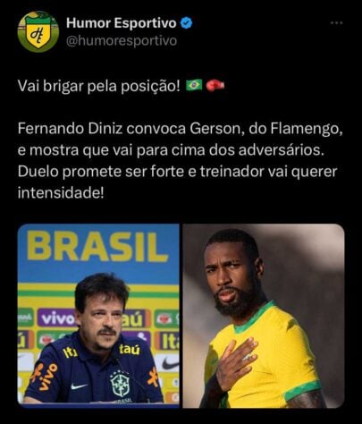 Torcedores fazem memes com convocação de Fernando Diniz para os jogos da Seleção Brasileira contra Venezuela e Uruguai