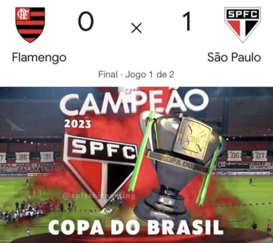 Flamengo é alvo de memes após derrota para o São Paulo na primeira partida da final da Copa do Brasil