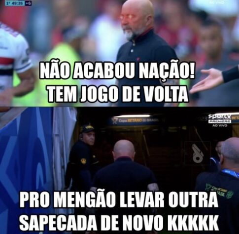 Flamengo é alvo de memes após derrota para o São Paulo na primeira partida da final da Copa do Brasil