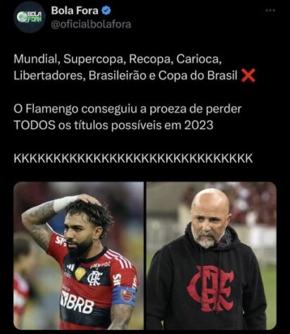 Memes: Flamengo é zoado por derrota para São Paulo na Copa do Brasil > No  Ataque