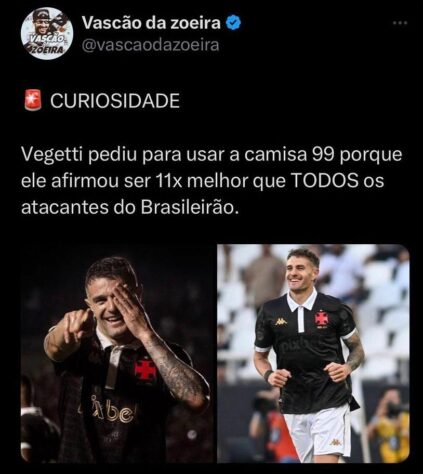 Vasco não cai, Vegetti na cola de Tiquinho e muito mais: os memes da goleada por 5 a 1 da equipe de Ramón Díaz sobre o Coritiba no retorno da torcida a São Januário