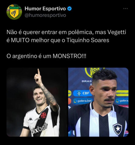 Vasco não cai, Vegetti na cola de Tiquinho e muito mais: os memes da goleada por 5 a 1 da equipe de Ramón Díaz sobre o Coritiba no retorno da torcida a São Januário