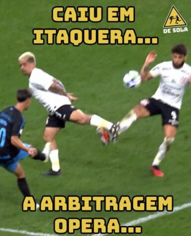 Yuri Alberto joga vôlei? Rivais fazem memes com pênalti polêmico não marcado contra o Corinthians no empate com o Grêmio na Neo Química Arena