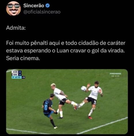 Yuri Alberto joga vôlei? Rivais fazem memes com pênalti polêmico não marcado contra o Corinthians no empate com o Grêmio na Neo Química Arena