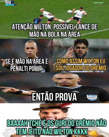 Yuri Alberto joga vôlei? Rivais fazem memes com pênalti polêmico não marcado contra o Corinthians no empate com o Grêmio na Neo Química Arena