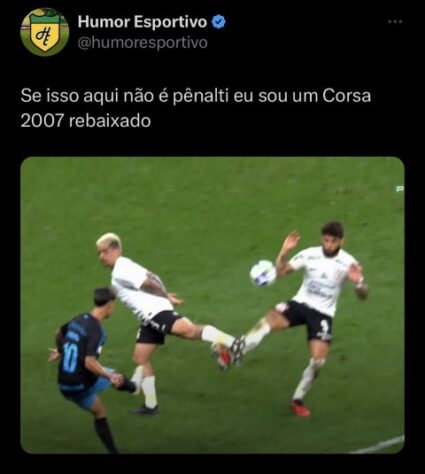 Yuri Alberto joga vôlei? Rivais fazem memes com pênalti polêmico não marcado contra o Corinthians no empate com o Grêmio na Neo Química Arena
