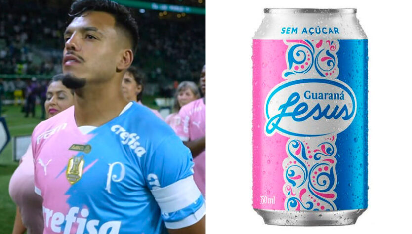 Guaraná Jesus, Icegurt ou Chá Revelação? Nova camisa do Palmeiras nas cores azul e rosa é alvo de memes nas redes sociais.