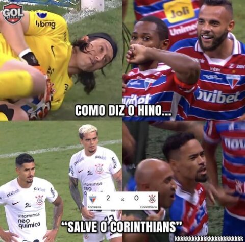 Web bomba com memes da queda do Corinthians para o Fortaleza na Copa Sul-Americana