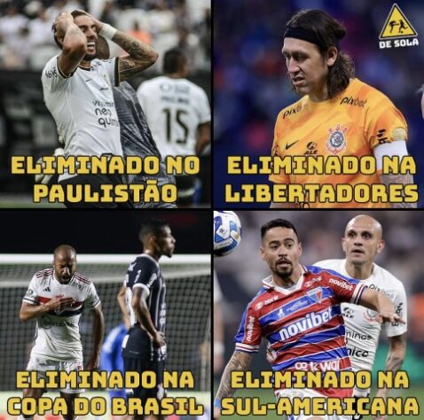 Web bomba com memes da queda do Corinthians para o Fortaleza na Copa Sul-Americana