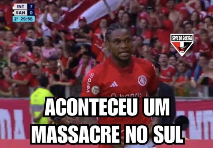 Os melhores memes de Internacional 7 x 1 Santos pela 28ª rodada do Brasileirão