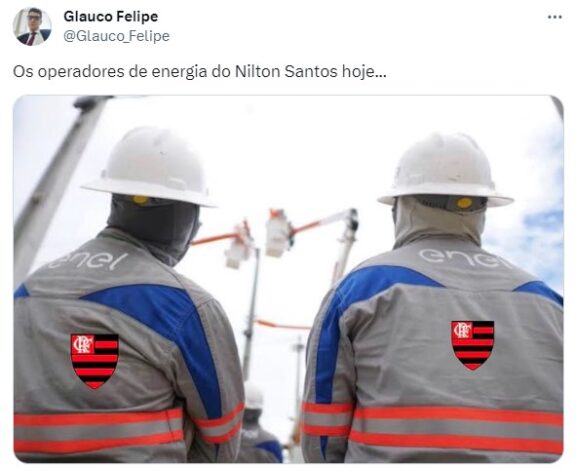 Torcedores fazem memes com interrupção de Botafogo x Athletico por quedas de energia no Estádio Nilton Santos