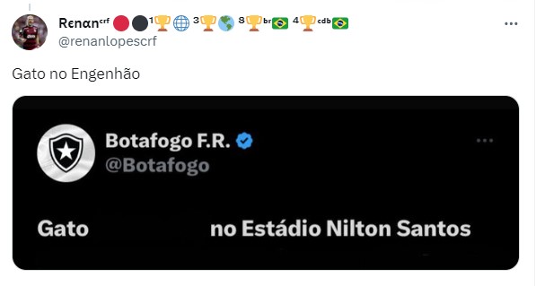 Torcedores fazem memes com interrupção de Botafogo x Athletico por quedas de energia no Estádio Nilton Santos