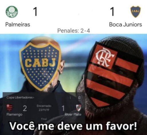 Final entre Fluminense e Boca Juniors também rendeu brincadeiras na web