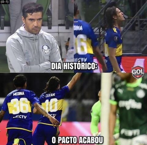 "Continua sem Mundial": Palmeiras sofre com memes após eliminação para o Boca Juniors na semifinal da Libertadores