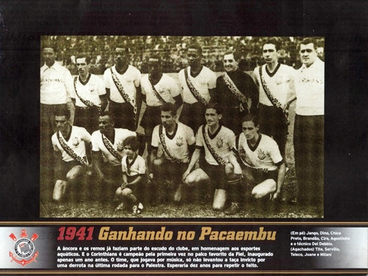 16º - Mário Henrique Almeida (1941): Como não achamos foto do presidente, colocamos a foto do time campeão paulista daquele ano. Época na qual Mário presidiu por intervenção o clube.