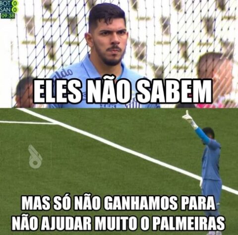 Pipoqueiro? Botafogo empata com o Santos, fica mais longe do título do Brasileirão, e não é perdoado em memes nas redes sociais.