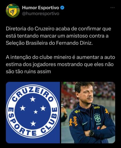 Torcedores fazem memes com derrota do Brasil para Colômbia e cornetam o técnico Fernando Diniz