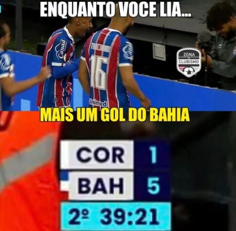 Corinthians não escapa dos memes após goleada do Bahia por 5 a 1, em plena Neo Química Arena.