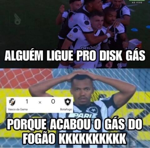 Derrotado no clássico contra o Vasco e com o título ameaçado, Botafogo sofre com memes e piadas nas redes sociais.