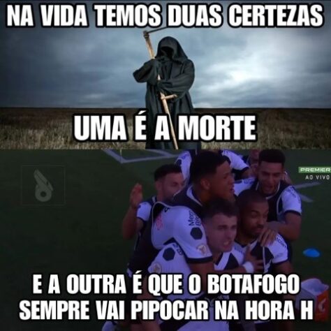 Derrotado no clássico contra o Vasco e com o título ameaçado, Botafogo sofre com memes e piadas nas redes sociais.