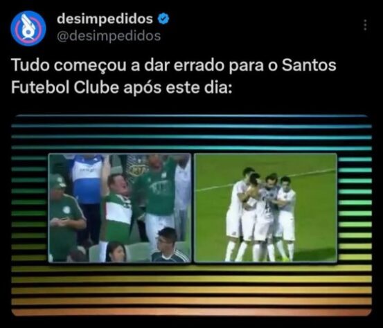 Queda inédita do Santos para a Série B do Brasileirão rende enxurrada de memes dos rivais nas redes sociais