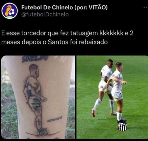 Queda inédita do Santos para a Série B do Brasileirão rende enxurrada de memes dos rivais nas redes sociais