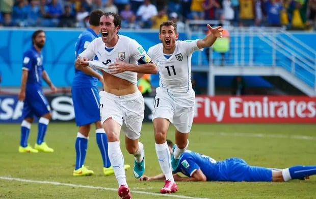 Itália 0 x 1 Uruguai - Fase de Grupos da Copa do Mundo de 2014.