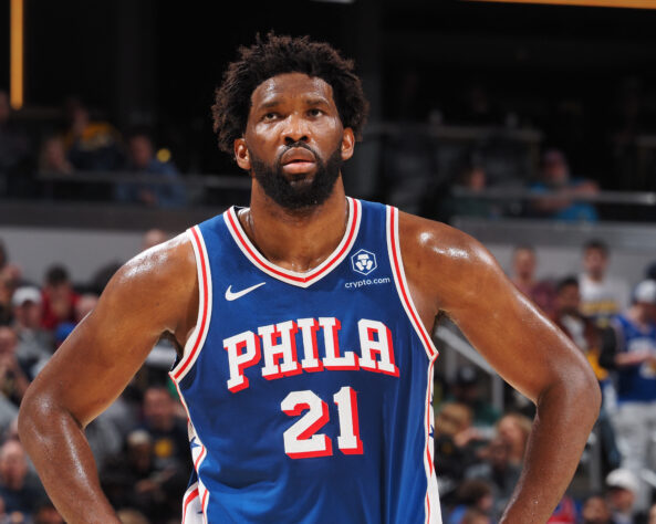 Joel Embiid anotou 70 pontos pelo Philadelphia 76ers, contra o San Antonio Spurs, nesta temporada 2023/24