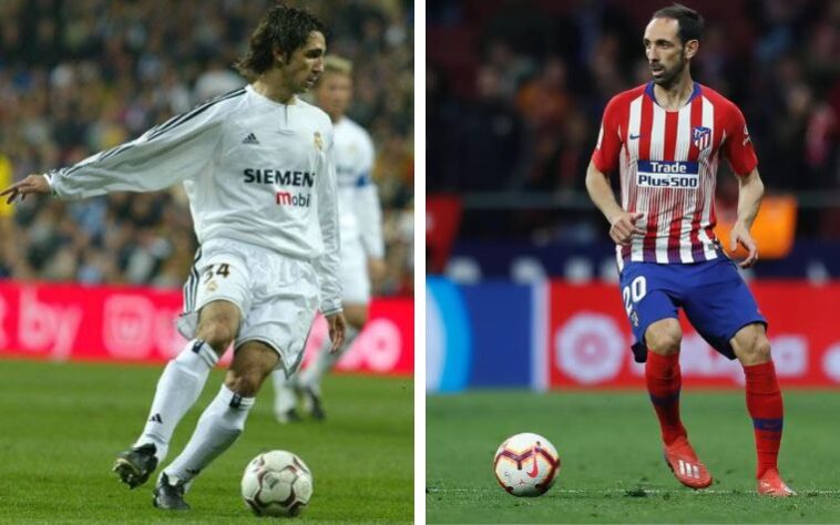 JUANFRAN - Real Madrid: 6 jogos, nenhum gol; Atlético de Madrid: 355 jogos, 6 gols. 