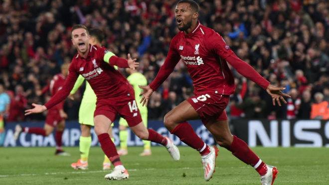 Liverpool 4x0 Barcelona - Champions League (semifinal), temporada 2018/2019 - Placar do jogo de ida: Barcelona 3x0 Liverpool