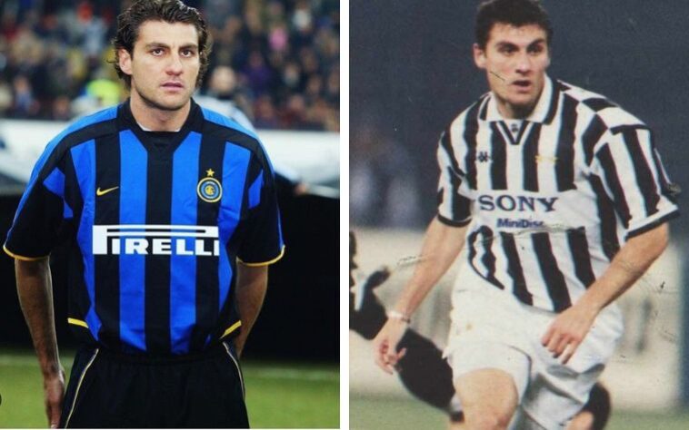 CHRISTIAN VIERI - Inter de Milão: 190 jogos,122 gols; Juventus: 37  jogos, 14 gols. 