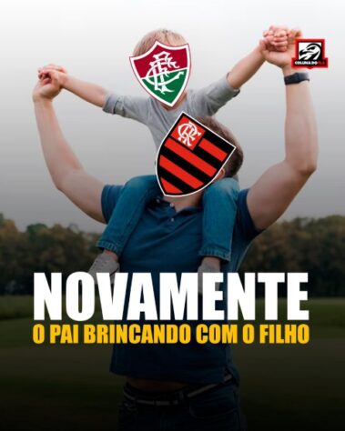 Após vitória do Flamengo no clássico carioca, rubro-negros fizeram memes com provocações ao Fluminense.