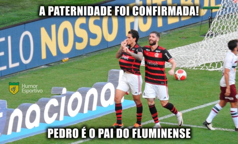 Após vitória do Flamengo no clássico carioca, rubro-negros fizeram memes com provocações ao Fluminense.