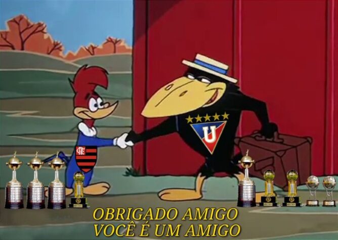 Após vitória do Flamengo no clássico carioca, rubro-negros fizeram memes com provocações ao Fluminense.