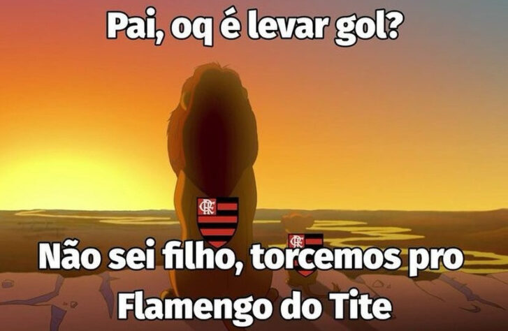 Após vitória do Flamengo no clássico carioca, rubro-negros fizeram memes com provocações ao Fluminense.