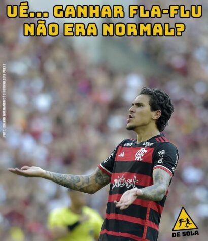 Após vitória do Flamengo no clássico carioca, rubro-negros fizeram memes com provocações ao Fluminense.