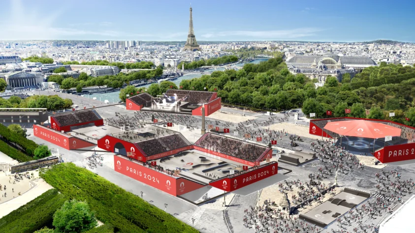 Place de la Concorde - Provas de Paris 2024: Ciclismo BMX Freestyle, Skate, Breaking e Basquete 3X3 | Capacidade: 30.000