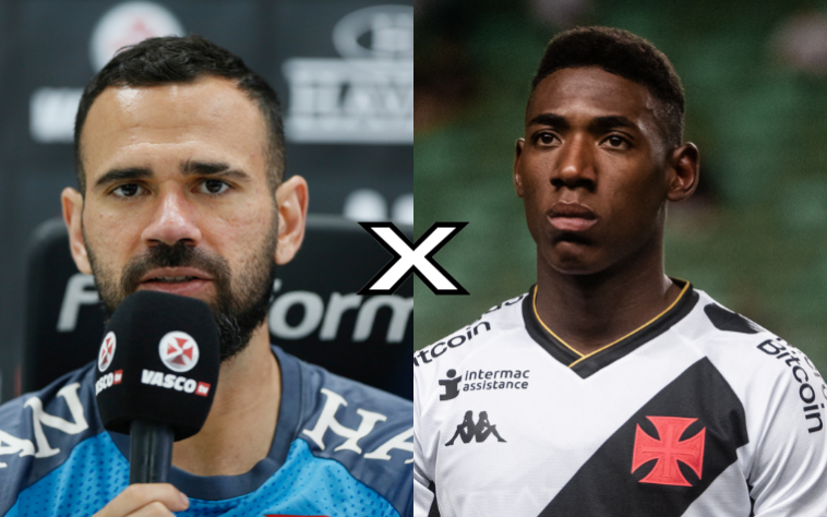 Leandro Castán x Léo (Fotos: Rafael Ribeiro/Vasco e Leandro Amorim/Vasco)