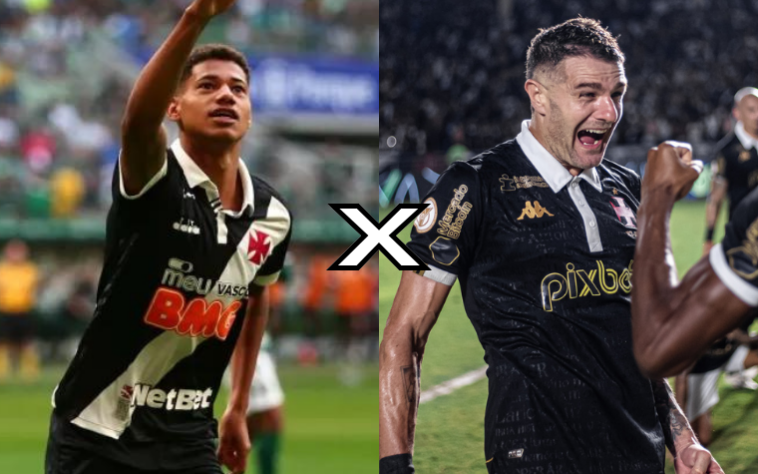 Marrony x Pablo Vegetti (Fotos: Carlos Gregório Júnior/Vasco e Leandro Amorim/Vasco)