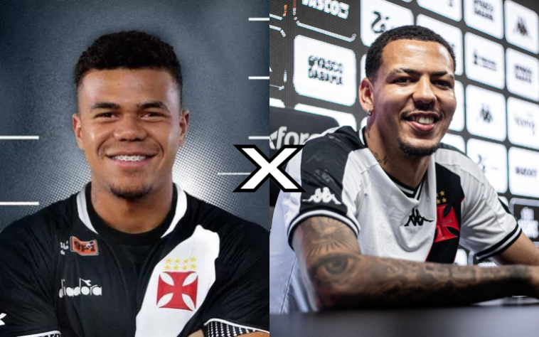 Yan Sasse x Clayton (Fotos: Divulgação/Vasco e Leandro Amorim/Vasco)