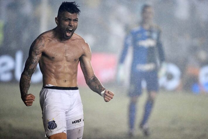 Gabriel Barbosa marcou o gol da vitória na final contra o Palmeiras, no jogo de ida, e foi o artilheiro da competição, com 8 gols.