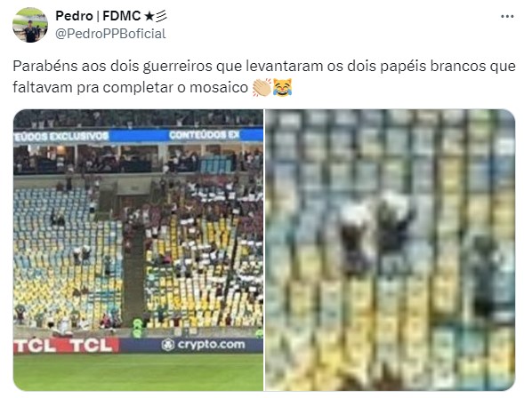 QR Corde? Falta de torcedores no Maracanã em partida contra o Colo-Colo pela Libertadores deixa mosaico do Fluminense ilegível e web não perdoa nos memes.