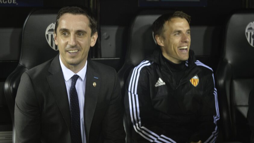 Gary e Phil Neville - Esporte: Futebol