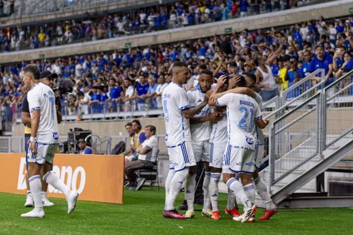 Odd/Percentual de título do Cruzeiro: 47,00 (Lance!Betting)/2,1%. Odd/Percentual de rebaixamento do Cruzeiro: 6,40 (Lance!Betting)/15,6%