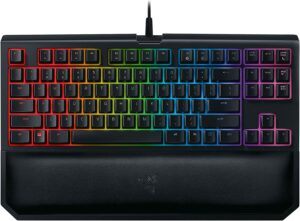 Teclado mecânico com switches vermelhos azuis, teclado de alumínio RGB  retroiluminado de 104 teclas teclado usb com fio usb para jogos e  digitação