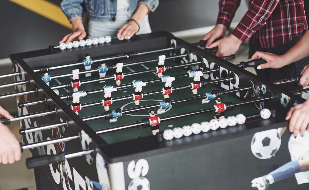 FRCOLOR 4 Pçs Mini De Madeira Para Jogo De Pebolim Futebol De Mesa