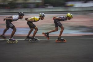 Competição de patinação.