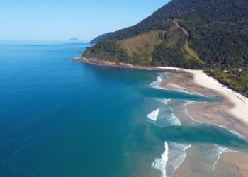 Litoral de SP guarda praia com rio de água doce ideal para fugir do agito